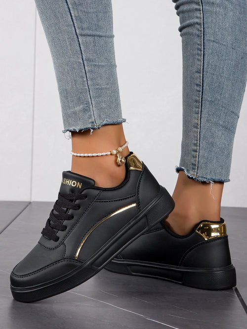 Baasploa Women Casual Sneakers Leather Platform Sneakers for Women