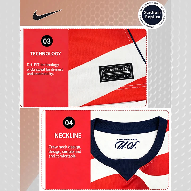 Nike Dri-FIT Unisex 2026 World Cup USA Home Fan Version Quick-Dry