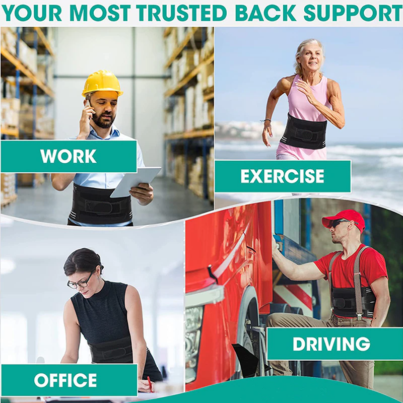 Adjustable Lower Back Brace Lumbar Support Waist Belt For Men Women