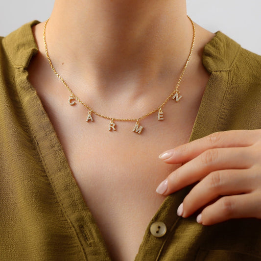 Custom Personalized Name Necklace For Women, Initial Letter Pendant
