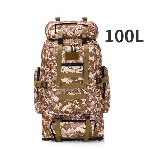 80L/100L  Mountaineering Bag Climb Bag Tactical Backpacks Large