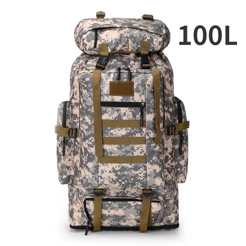 80L/100L  Mountaineering Bag Climb Bag Tactical Backpacks Large
