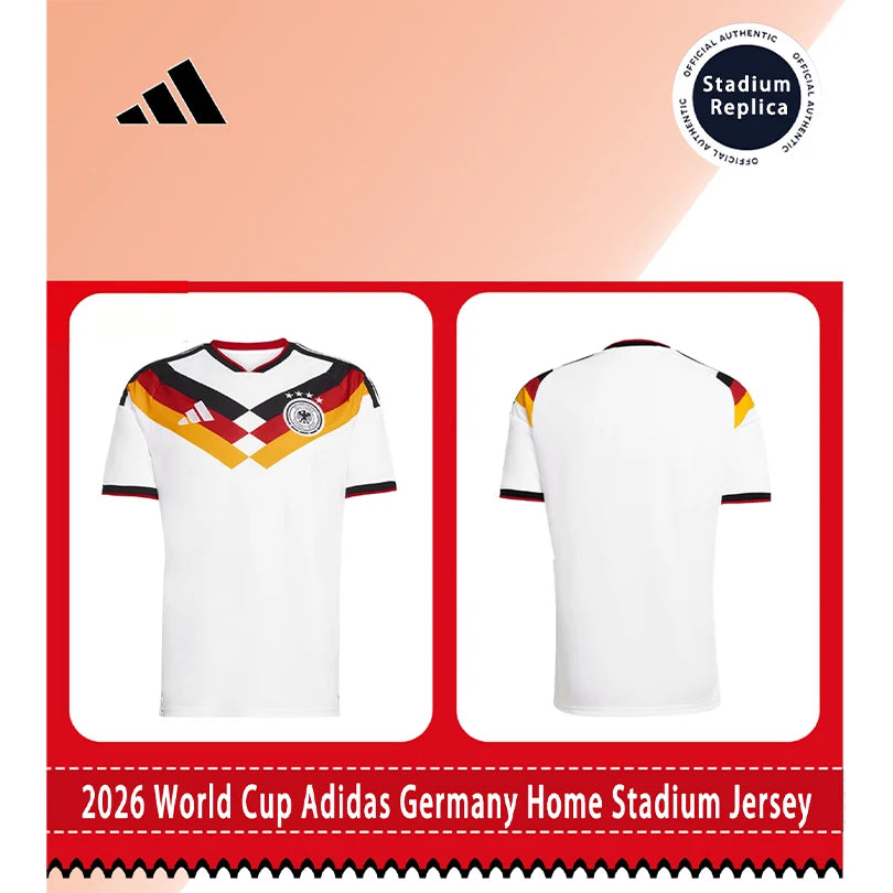 Adidas 2026 World Cup Germany National Team Home Fan Version Quick-Dry
