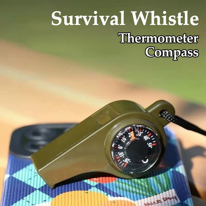 3 in 1 Camping Hiking Emergency Survival Whistle with