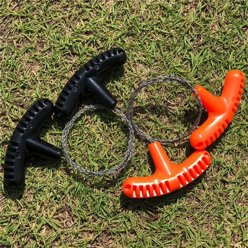 Portable Stainless Steel Wire Saw with Finger Handle Outdoor Camping
