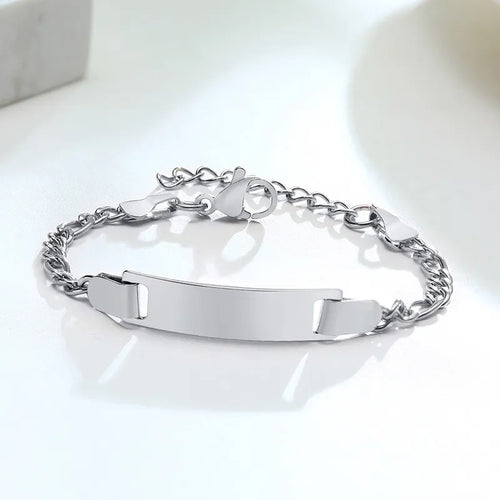 Personalize Baby Name Bracelets Non Allergy Stainless Steel Infant