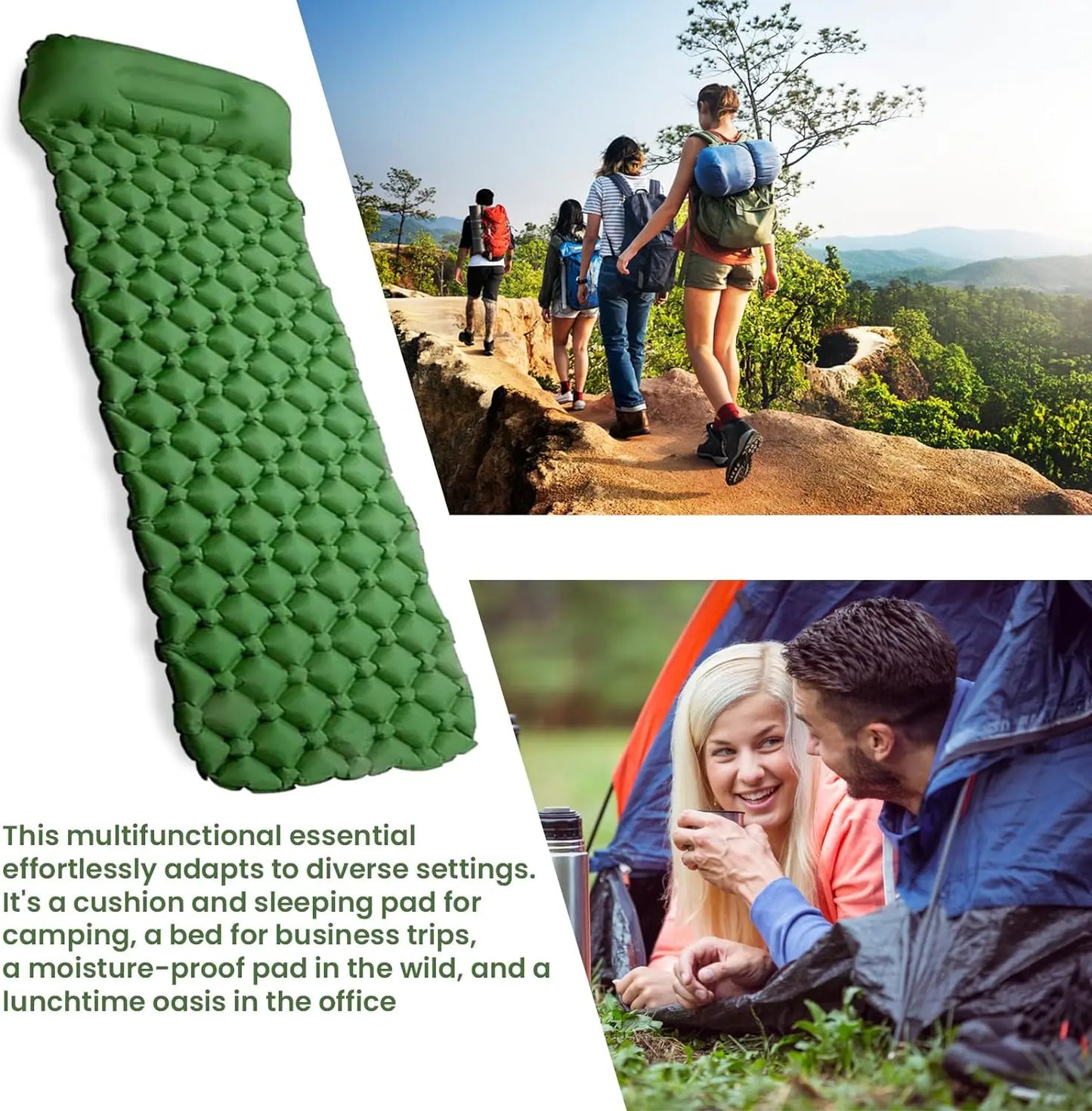 Camping Air Matt Sleeping Pad Ultralight Folding Inflatable Mattress