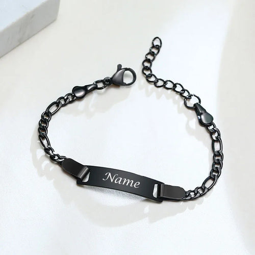Personalize Baby Name Bracelets Non Allergy Stainless Steel Infant