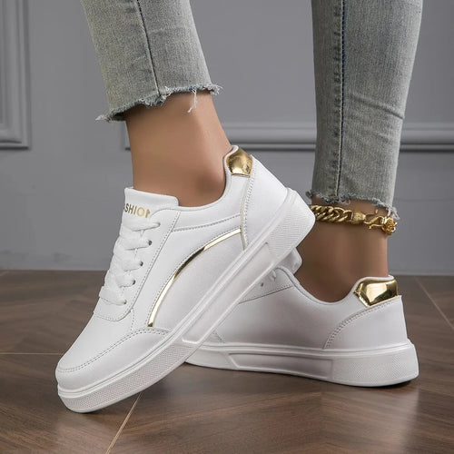 Baasploa Women Casual Sneakers Leather Platform Sneakers for Women