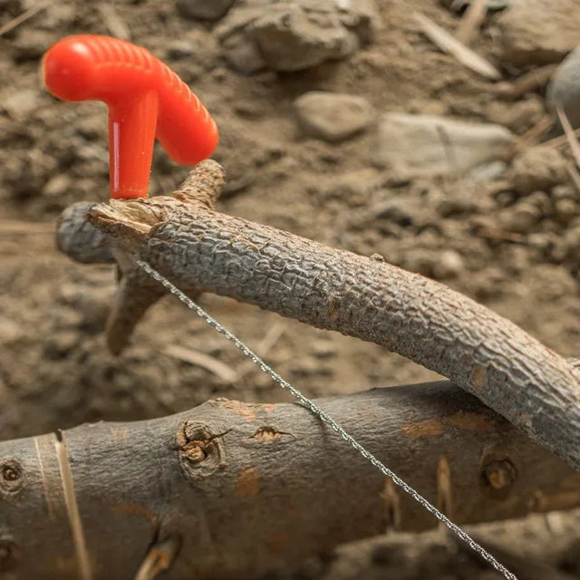 Portable Stainless Steel Wire Saw with Finger Handle Outdoor Camping