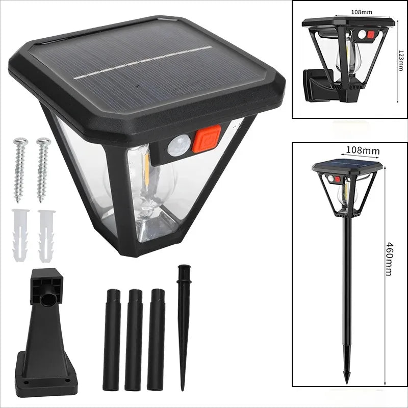 Solar Motion Sensor Light Outdoor LED Waterproof Lawn Street Garden