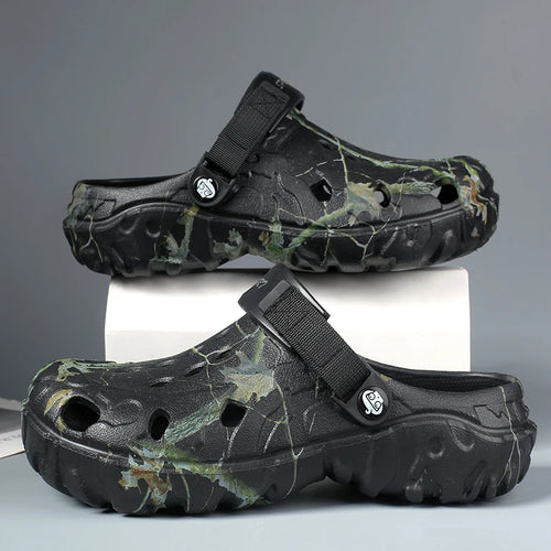 Big Size 46 47 Summer Men Outdoor Clog Sandals Platform Slippers Men