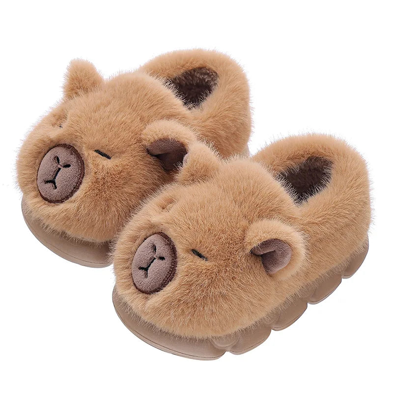 Winter Cartoon Parent-child Cotton Shoes Warm Plush Slippers