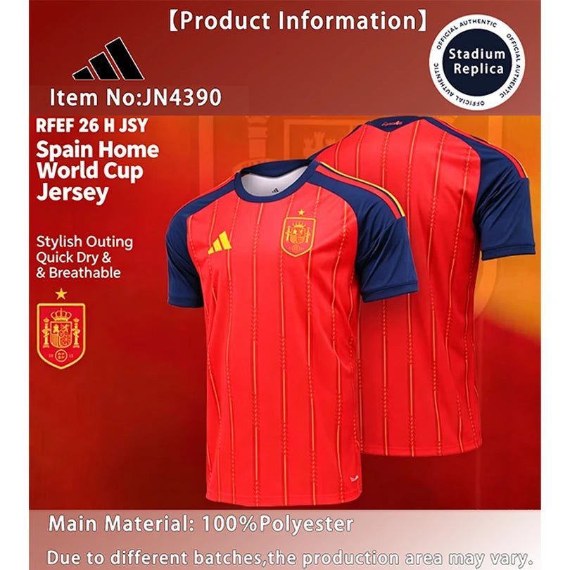 Adidas 2026 World Cup Brazil National Team Home Fan Version Quick-Dry