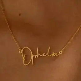 Customized Name Letter Necklace Personalized Stainless Steel Simple