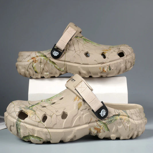 Big Size 46 47 Summer Men Outdoor Clog Sandals Platform Slippers Men