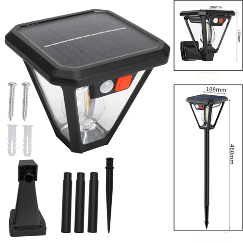 Solar Motion Sensor Light Outdoor LED Waterproof Lawn Street Garden
