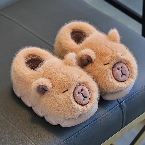 Winter Cartoon Parent-child Cotton Shoes Warm Plush Slippers