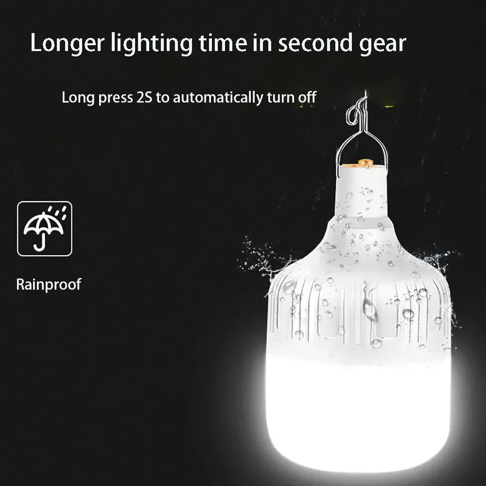 Portable LED Camping Lantern Rechargeable 60W/80W/200W Lamp Bulb High
