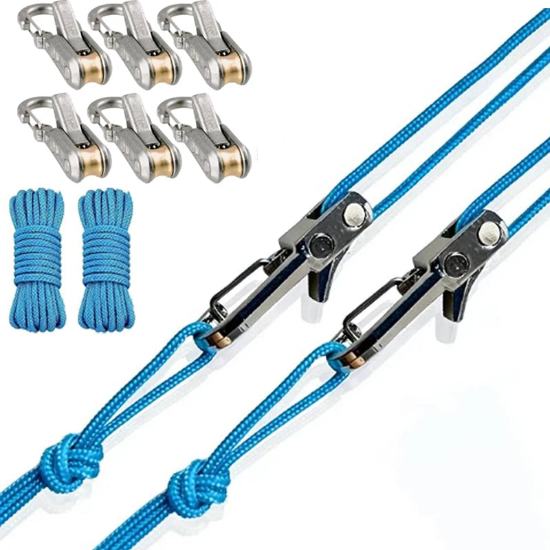 Rope Tightening Tool & Tensioner，Heavy-Duty Retractable Tie Down Rope