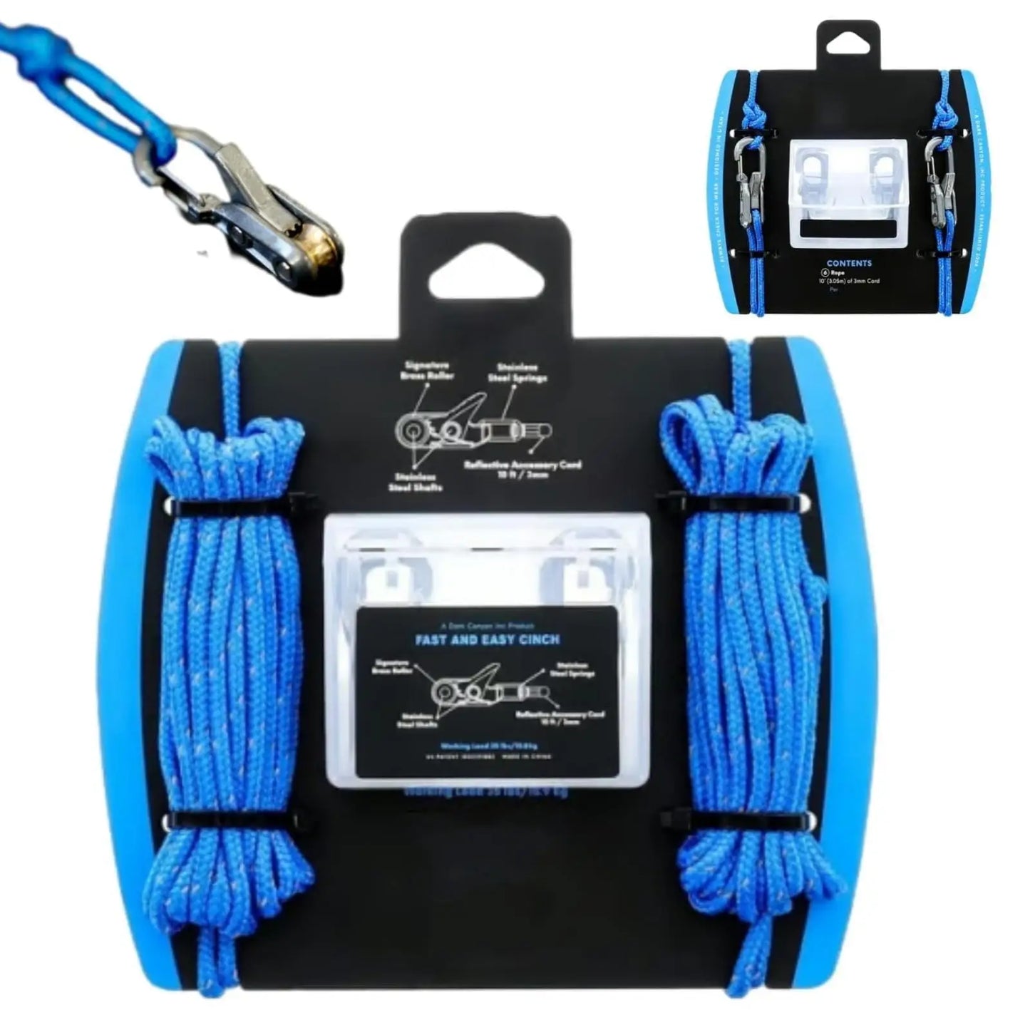Rope Tightening Tool & Tensioner，Heavy-Duty Retractable Tie Down Rope