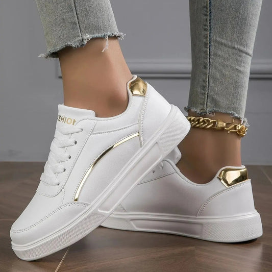 Baasploa Women Casual Sneakers Leather Platform Sneakers for Women