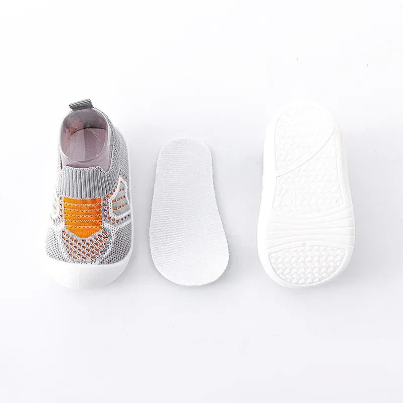 Baby Shoes Anti-slip Breathable Infant Crib Floor Socks with Rubber
