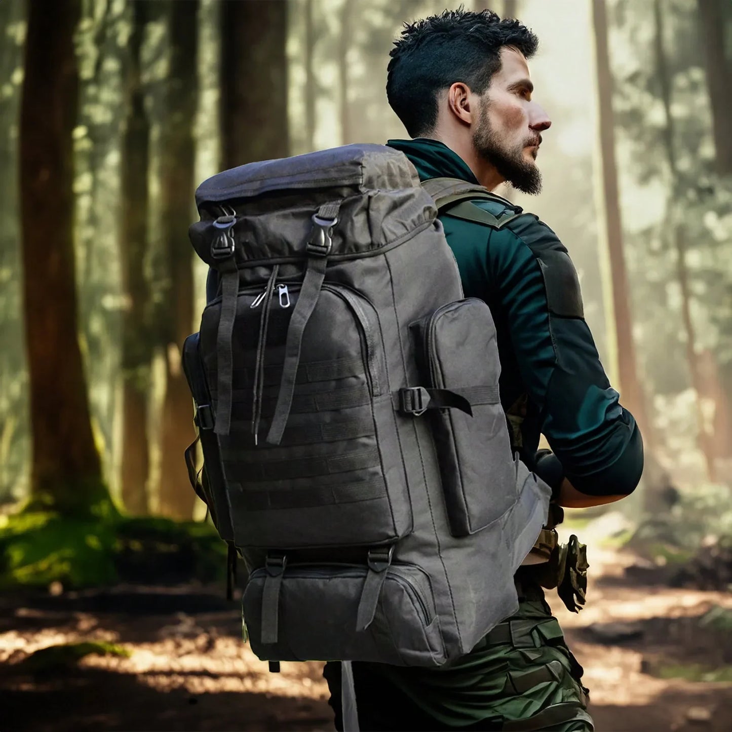 80L/100L  Mountaineering Bag Climb Bag Tactical Backpacks Large