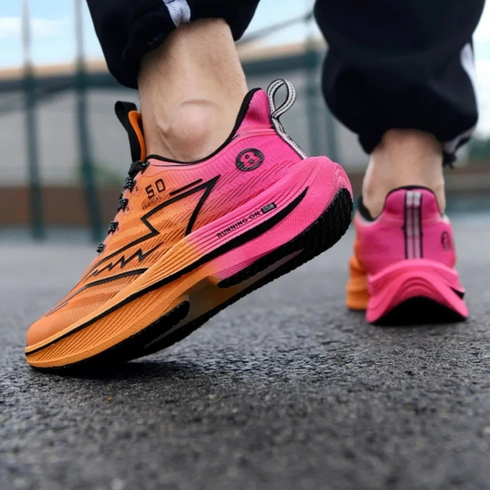 Brand Men's Carbon Plate Running Shoes Soft Cushion Shock Absorbing
