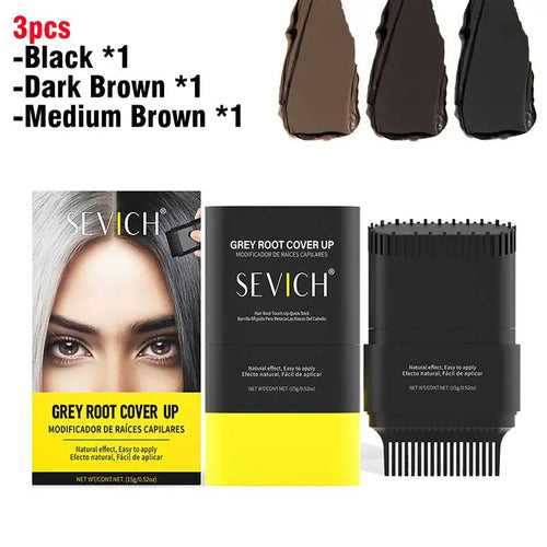 Hair Color Stick For Men & Women Quickly Covers Gray White Hair
