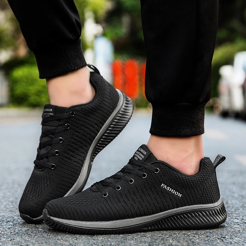 Men Running Sneakers Lightweight Walking Sport Shoes Classical Mesh