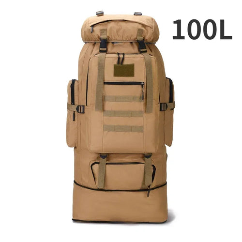 80L/100L  Mountaineering Bag Climb Bag Tactical Backpacks Large