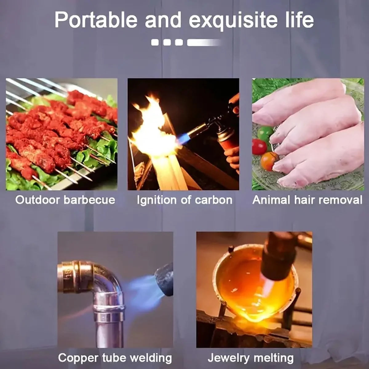 Camping Baking Barbecue Gas Torch Welding Fire Maker Lighter Butane
