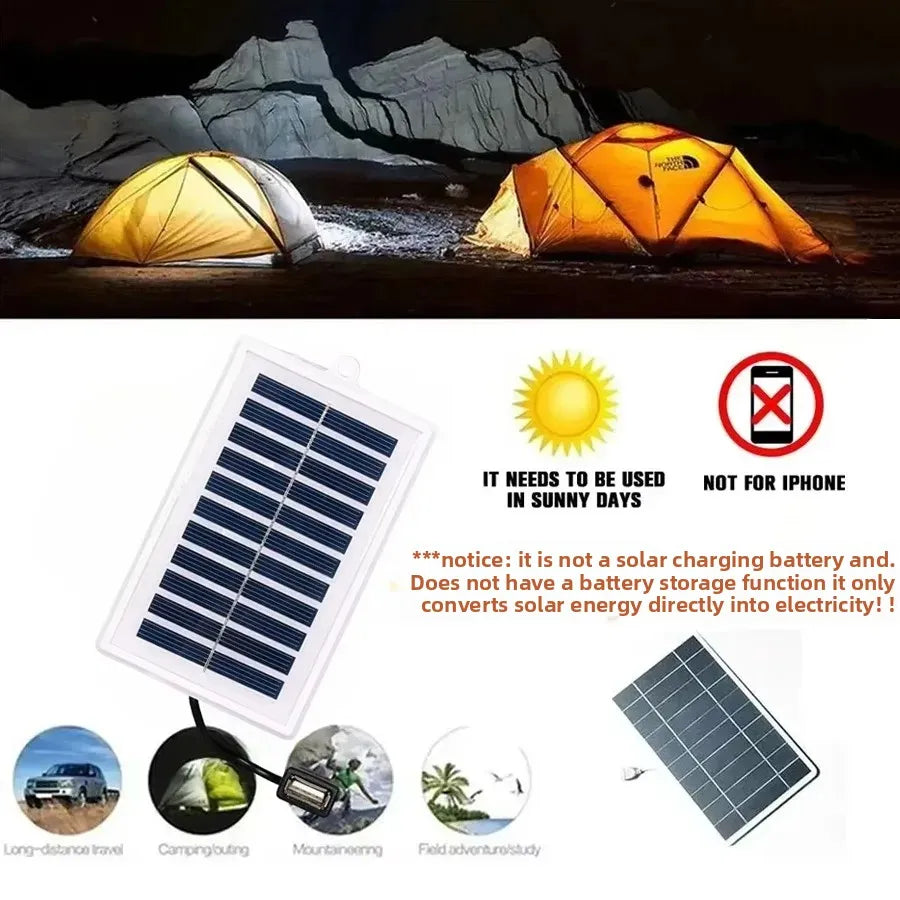 1/2PCS Portable Solar Charger Portable Solar Charger-USB Output for