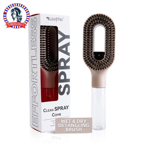 WANMEI 2-in-1 Innovative Hair Mist Brush Wet & Dry Hair Styling –
