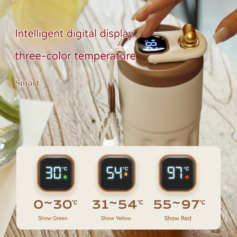 450ML Stainless Steel Thermo Water Bottle LED Temperature Display