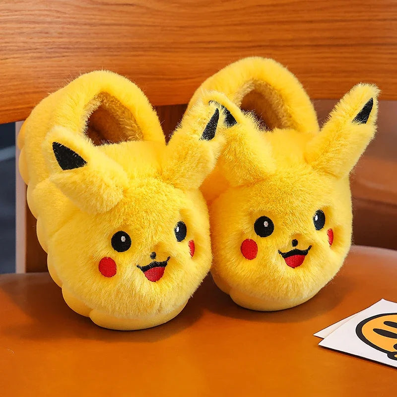 Cute Pikachu Autumn/Winter Cotton Slippers Cover Heel Cute Cartoon