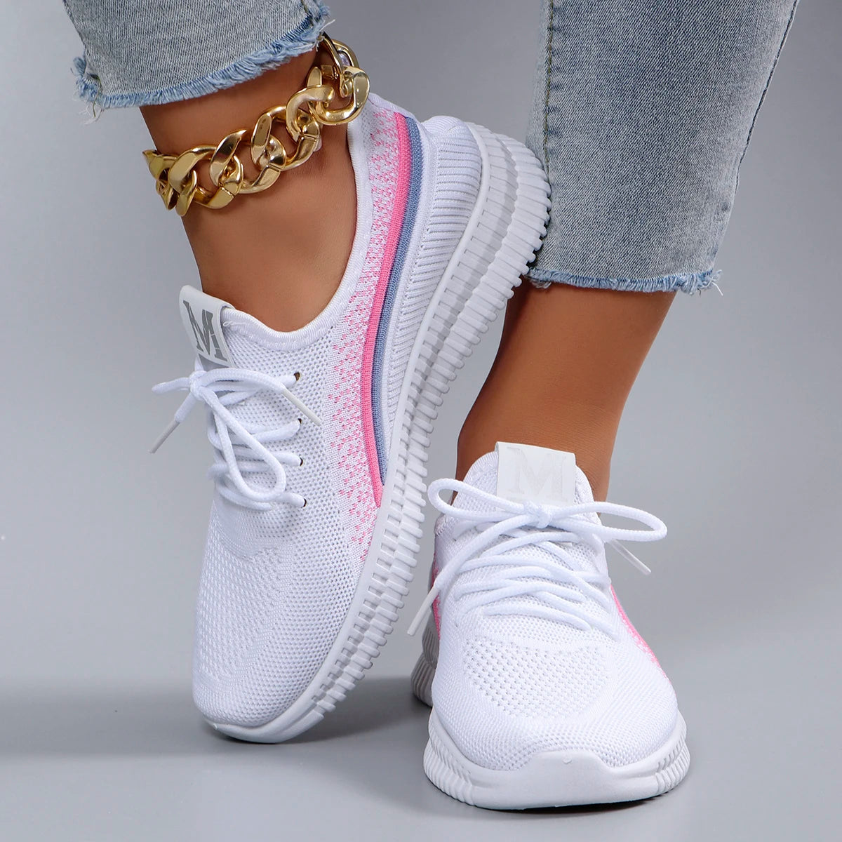 Women's summer breathable mesh flat shoes，women's shoes，casual