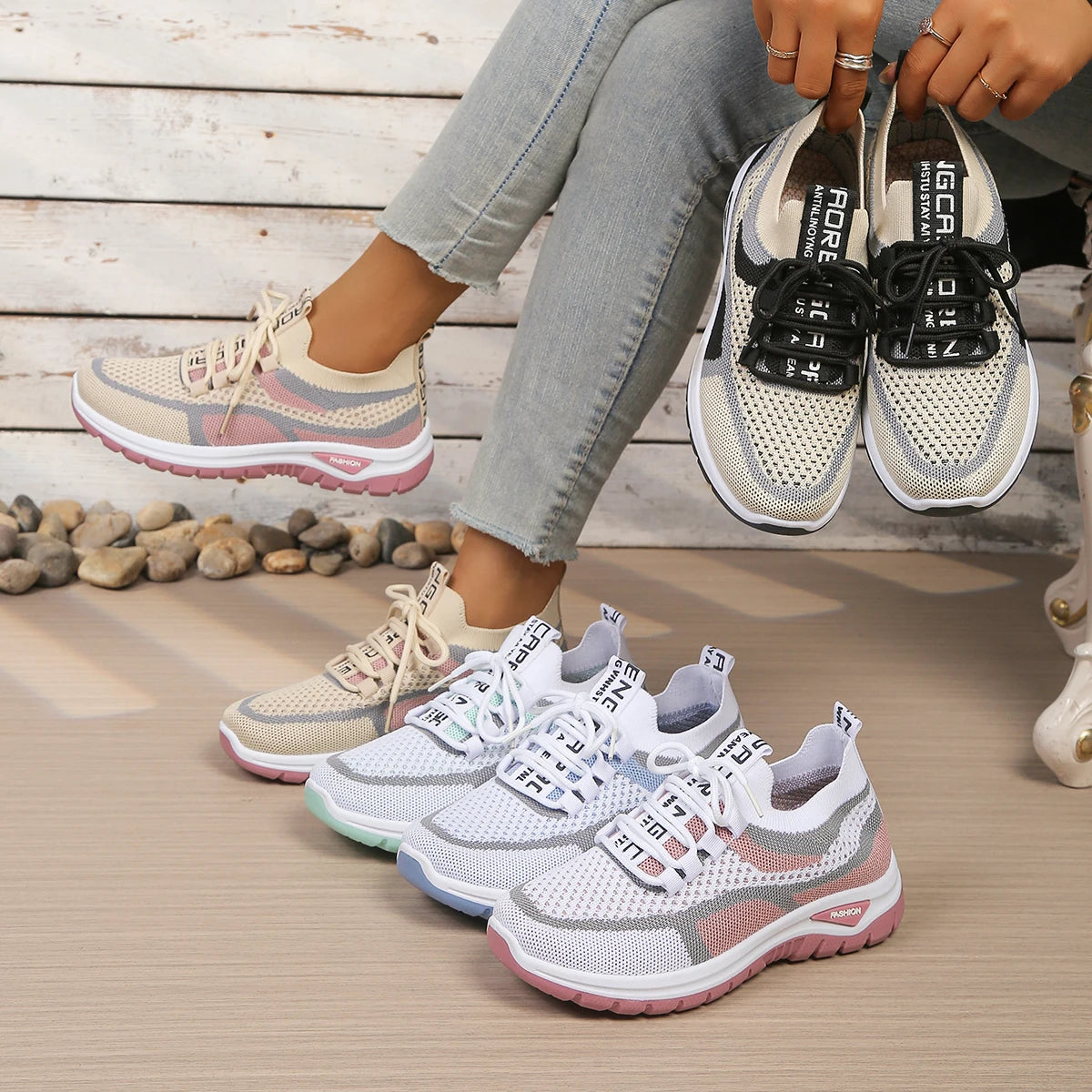 Women's shoes summer 2026 casual sneaker new style two-color single