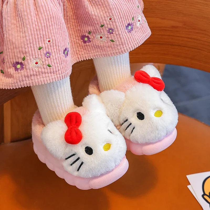 Cute Pikachu Autumn/Winter Cotton Slippers Cover Heel Cute Cartoon