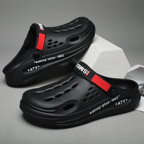 Big Size46 47 Beach Shoes Slippers Men Clogs Soft Sole Breathable
