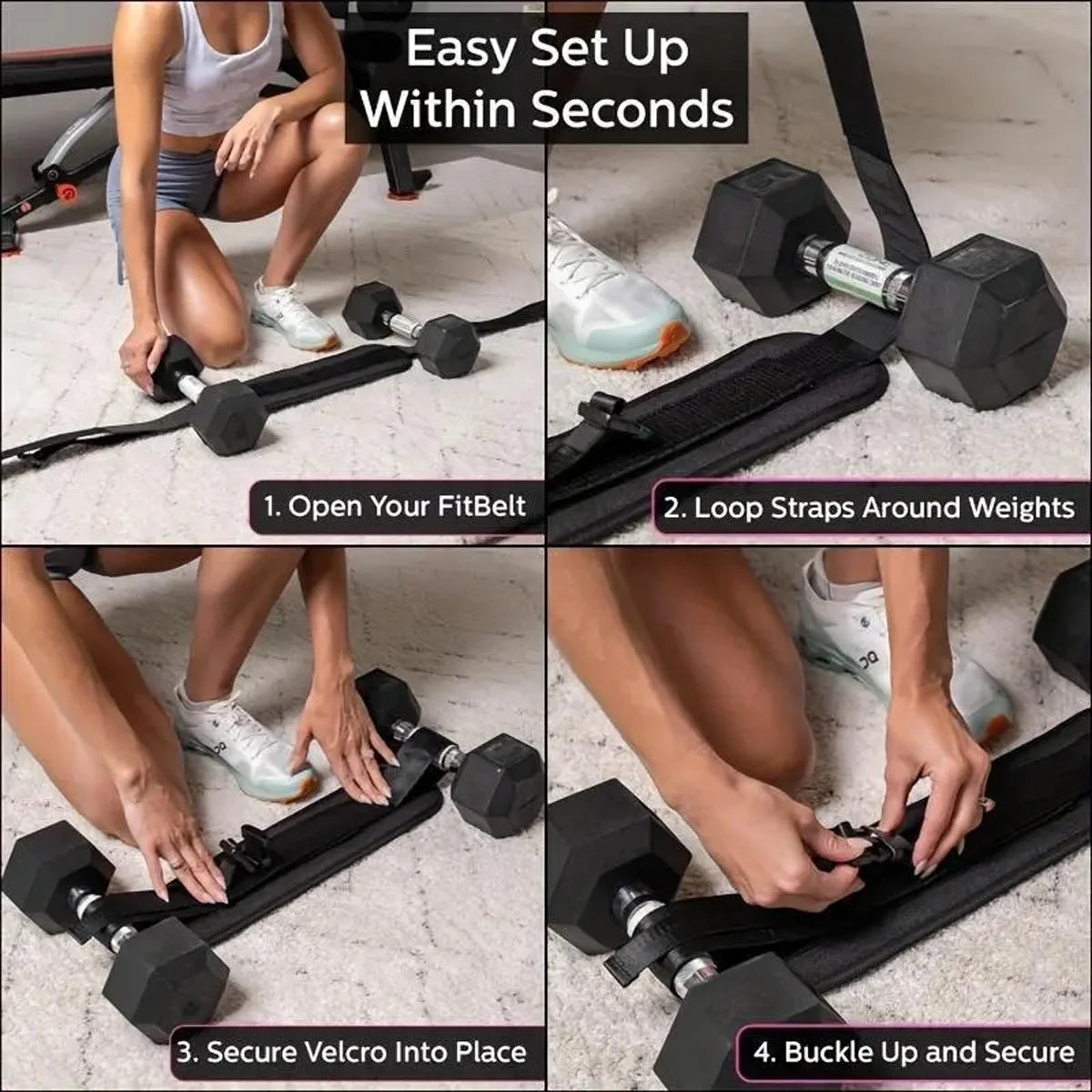 Adjustable Weighted Waist Belt, for Home Workouts, Dumbbell Training &
