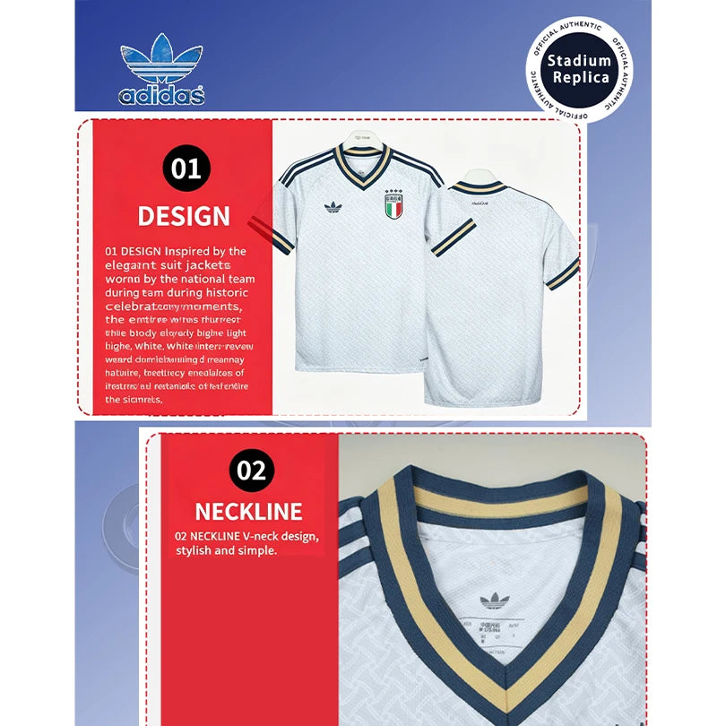 Adidas Italy 2026 World Cup Away Fan Jersey + Trionda 2026 FIFA World