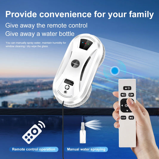 Window Cleaning Robot – 5600Pa Suction, Remote Control