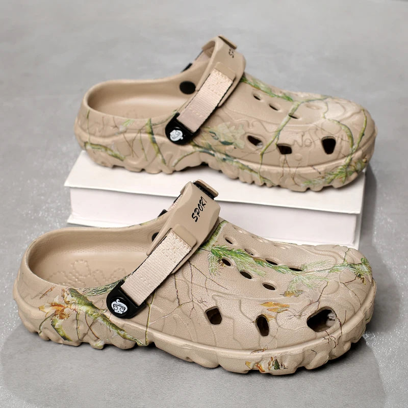 Big Size 46 47 Summer Men Outdoor Clog Sandals Platform Slippers Men
