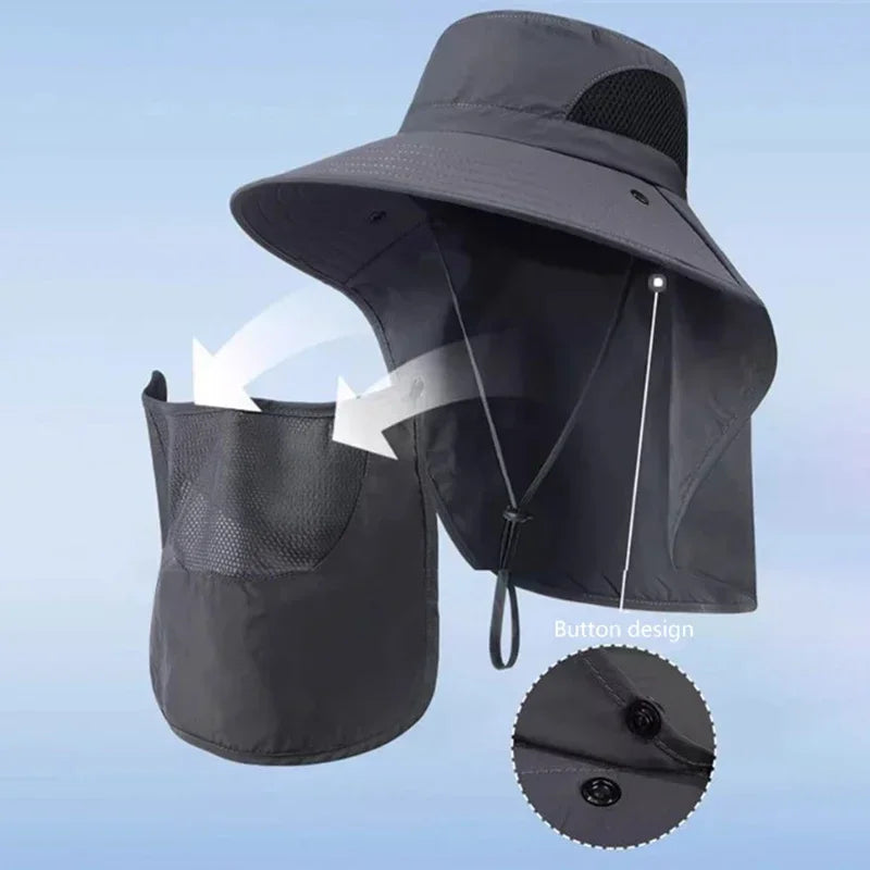 Summer Sun Hats UV Protection Outdoor Hunting Fishing Cap For Men