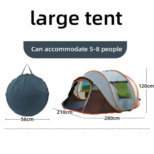 5-8 people quick opening hand throw tent waterproof camping boat tent