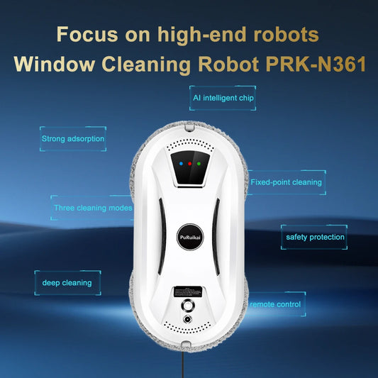 Window Cleaning Robot – 5600Pa Suction, Remote Control