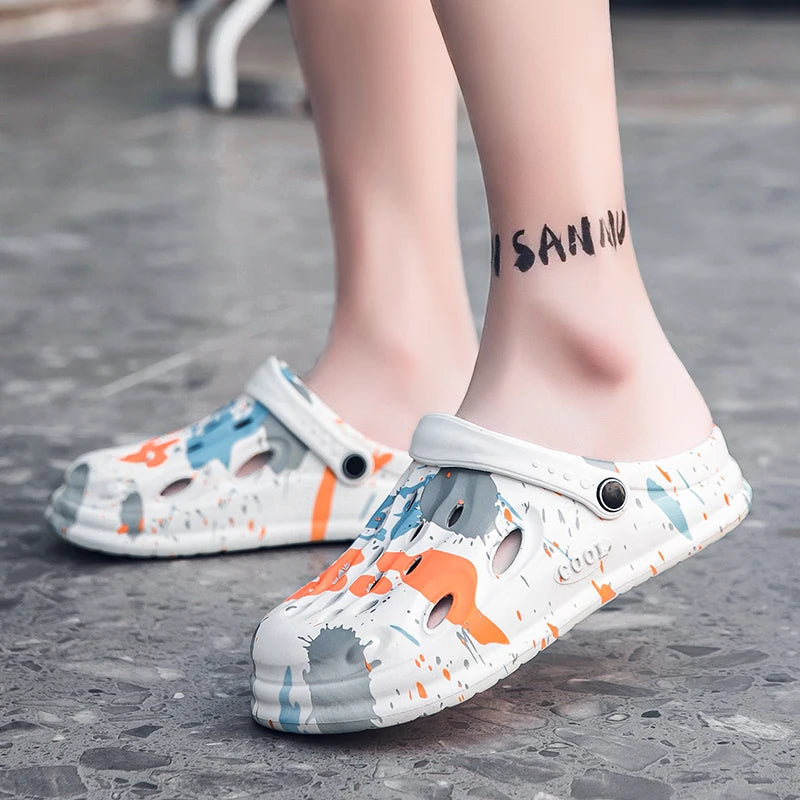 Croc Shoes, Summer Trendy Outdoor Sports Beach Slippers, Non-Slip,