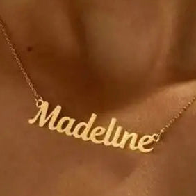 Customized Name Letter Necklace Personalized Stainless Steel Simple
